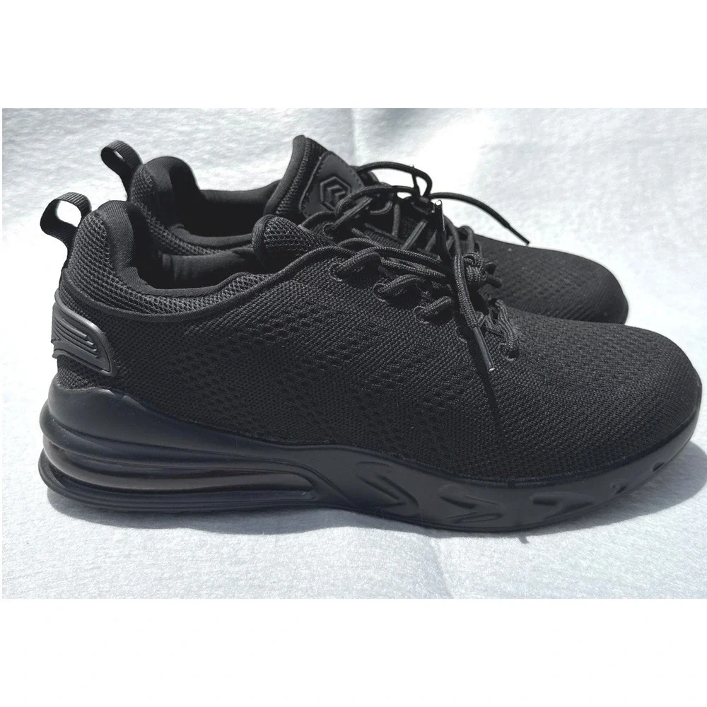 Larnmern Work Shoes Men 10 Blk Slip Resistant Mesh Service Sneakers Hospitality